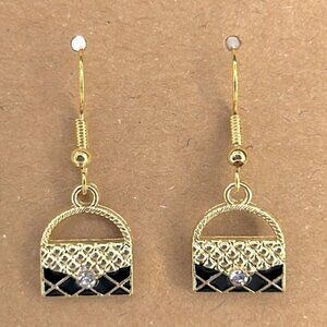 🎆 3 for $20 🎆  18k Gold Plated Hook Elegant Purse Dangle Charm Earrings